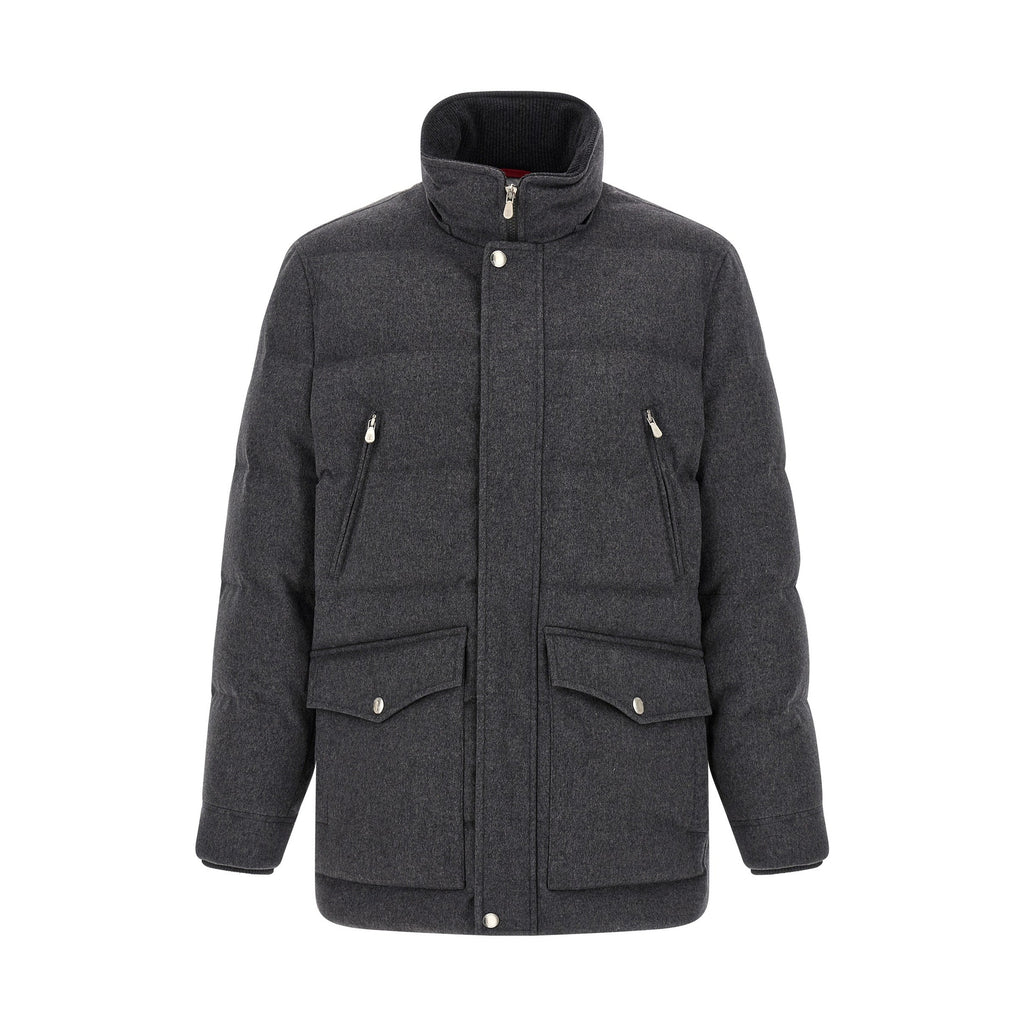 Gray Wool Parka
