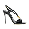 Black Calfskin Stiletto Heel Sandals