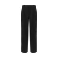 Black Virgin Wool Casual Pants