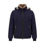 Blue Polyamide Full-Length Jacket