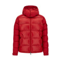 Red Polyester Full-Length Jacket