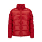 Red Polyester Full-Length Jacket