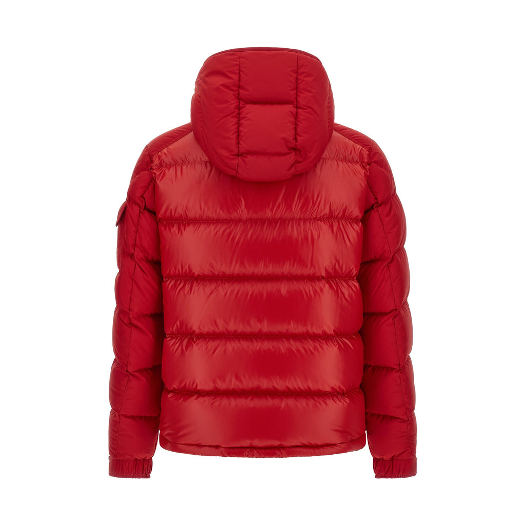 Red Polyester Full-Length Jacket