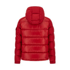 Red Polyester Full-Length Jacket