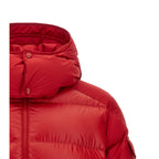 Red Polyester Full-Length Jacket