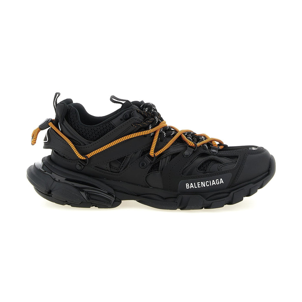 Black Polyethylene Athletic Sneakers