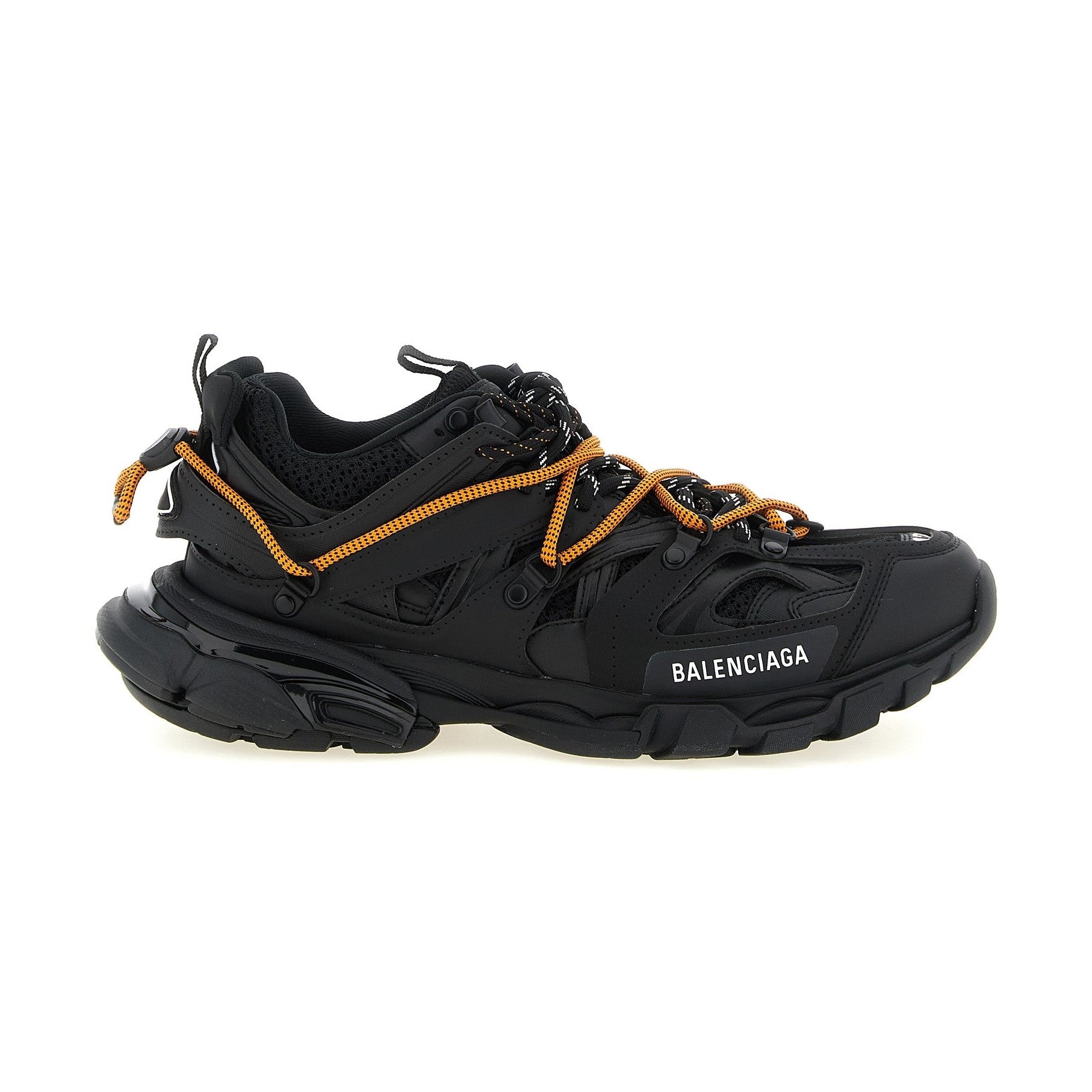 Black Polyethylene Athletic Sneakers