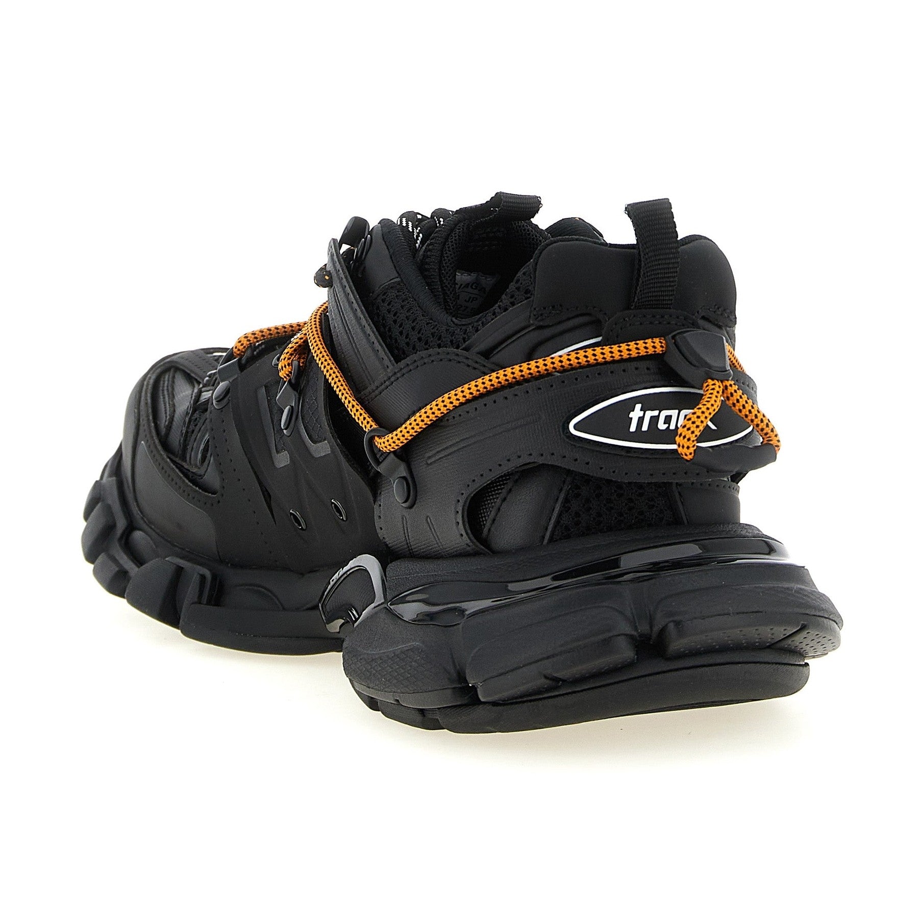 Black Polyethylene Athletic Sneakers