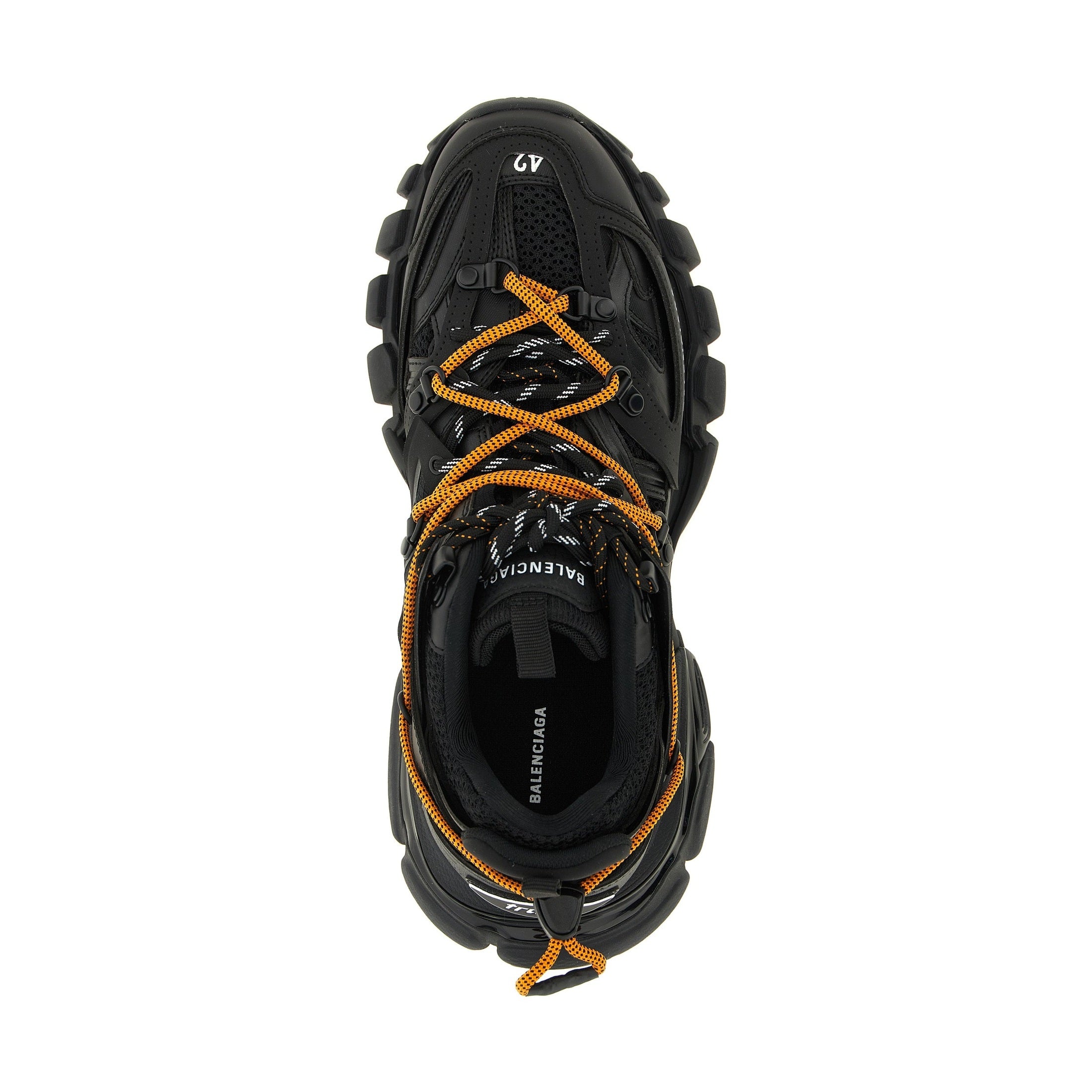 Black Polyethylene Athletic Sneakers