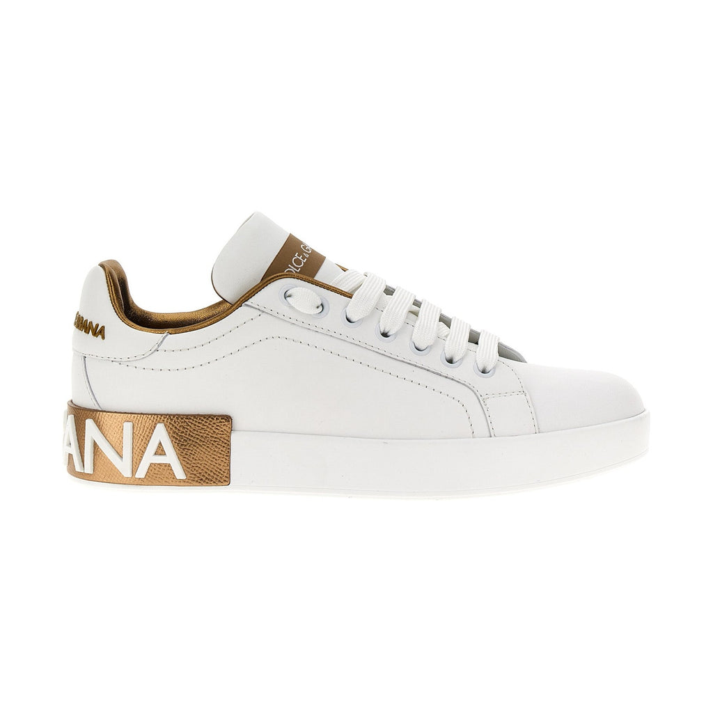Gold Calfskin Low Top Sneakers