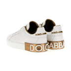 Gold Calfskin Low Top Sneakers