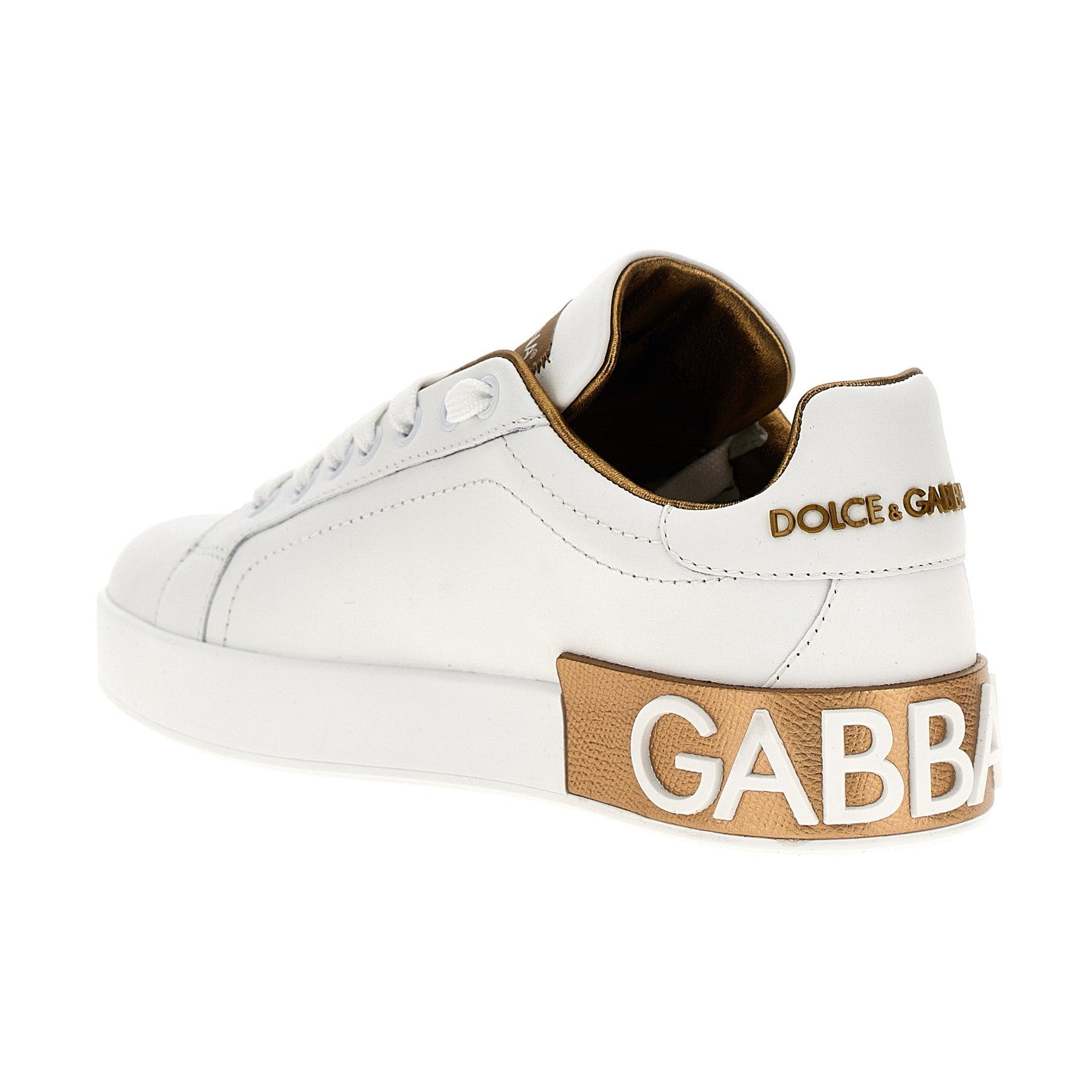Gold Calfskin Low Top Sneakers