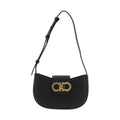 Black Calfskin Shoulder Bag