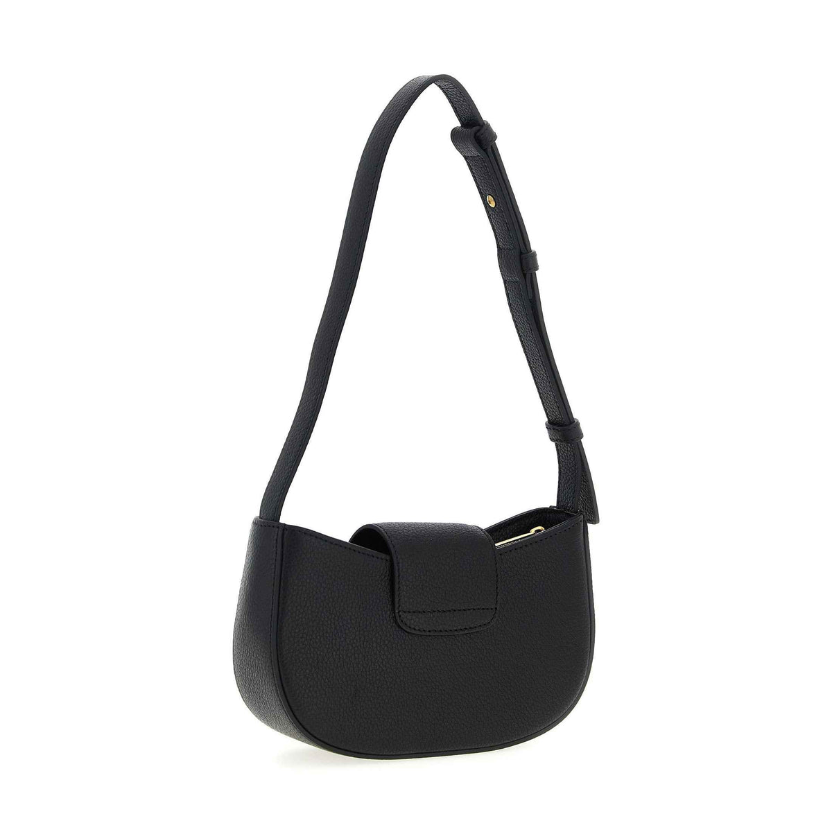 Black Calfskin Shoulder Bag