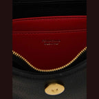Black Calfskin Shoulder Bag