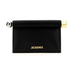 Black Lamb Leather Clutch Bag