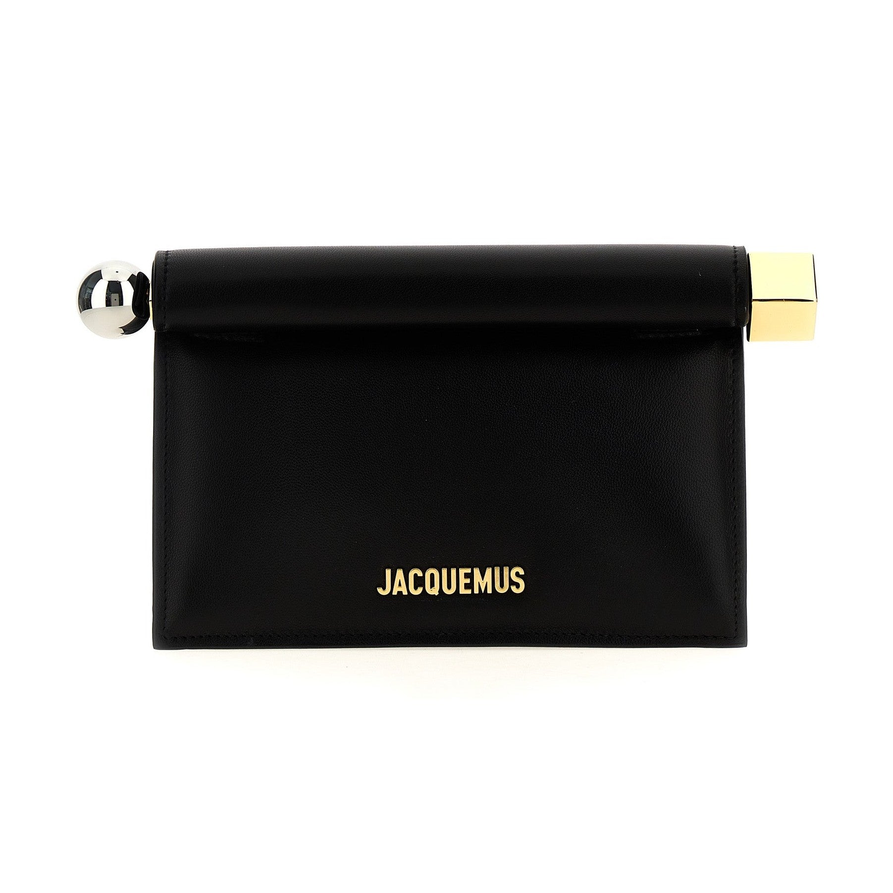 Black Lamb Leather Clutch Bag