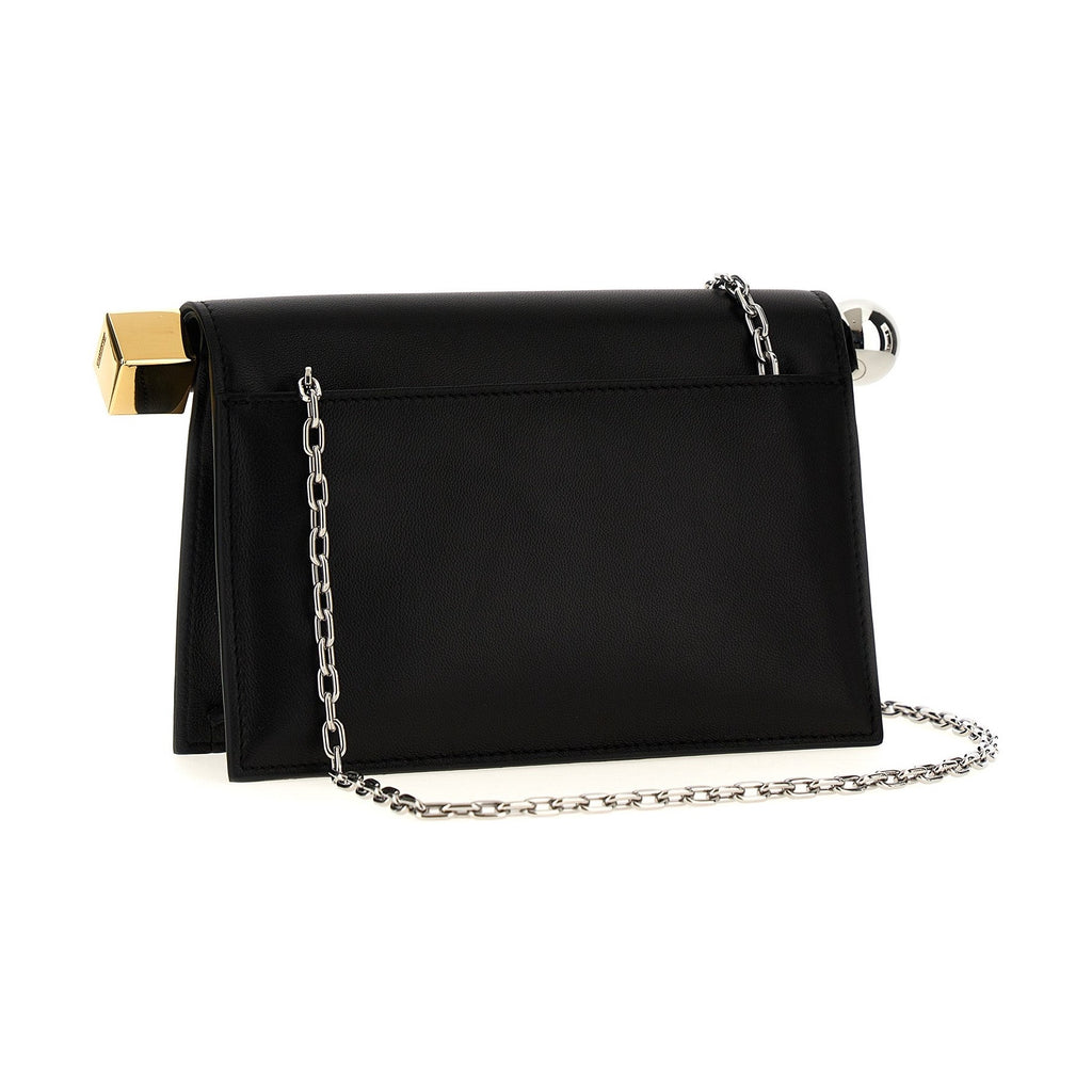 Black Lamb Leather Clutch Bag