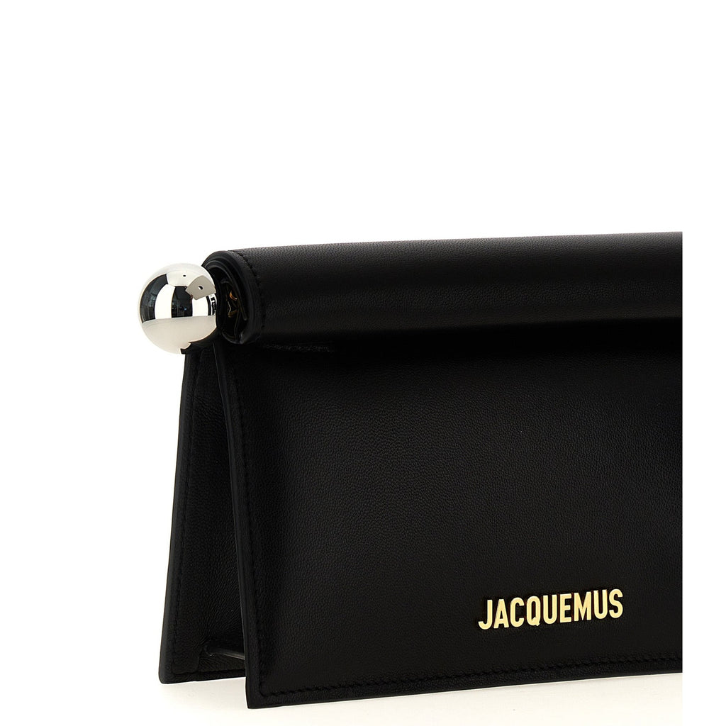 Black Lamb Leather Clutch Bag