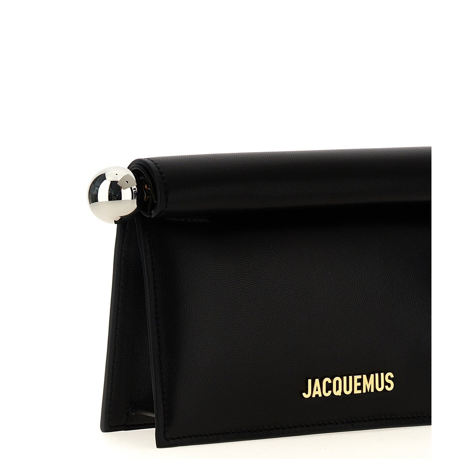 Black Lamb Leather Clutch Bag