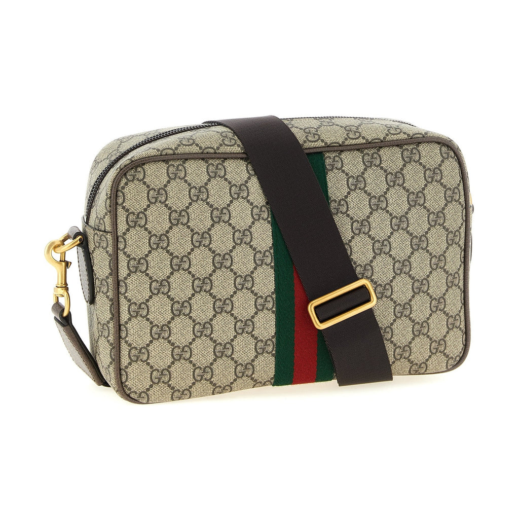 Beige Polyethylene Crossbody Bag