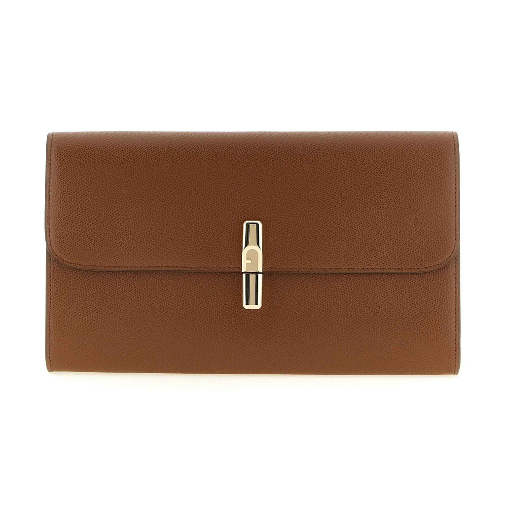 Brown Calfskin Clutch Bag