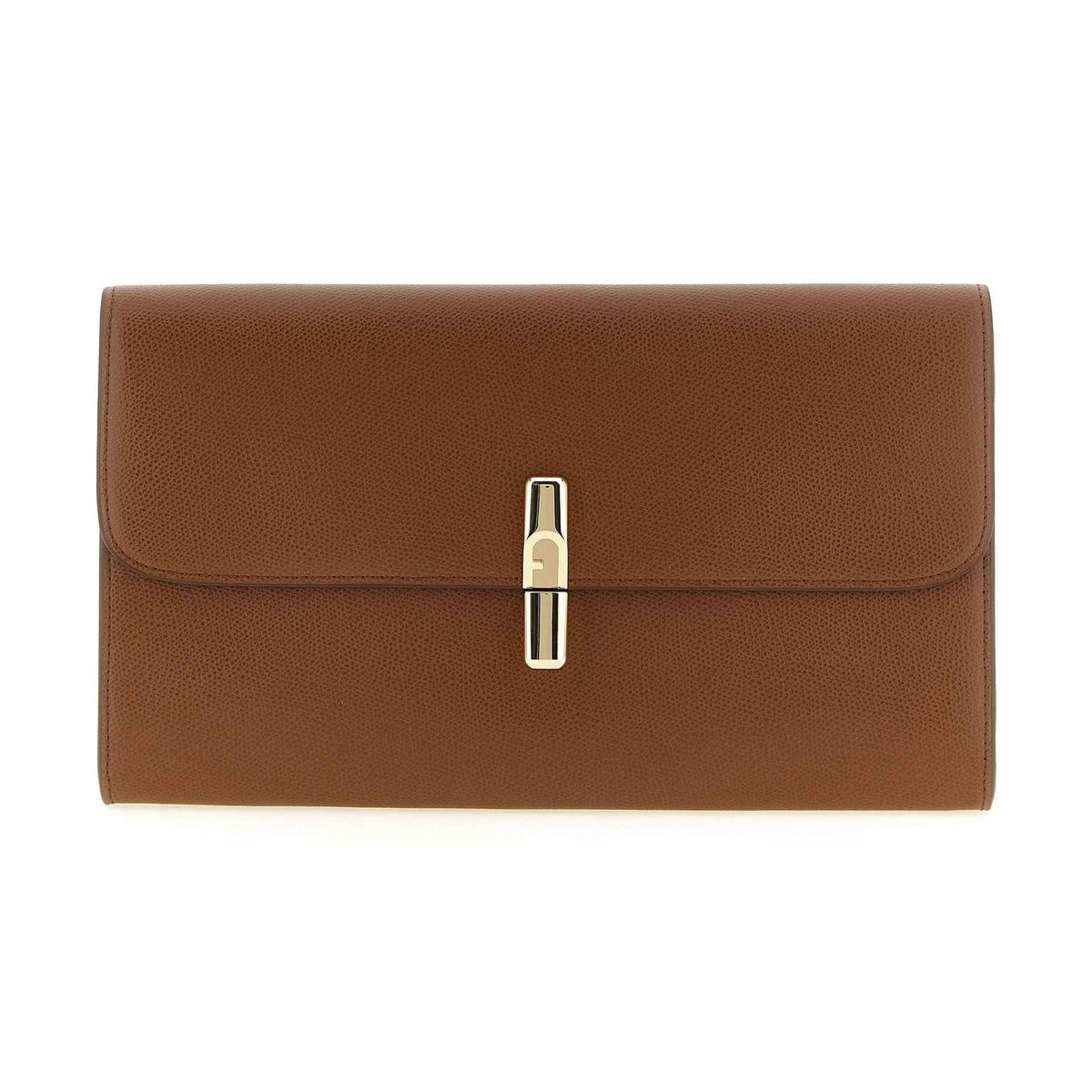 Brown Calfskin Clutch Bag