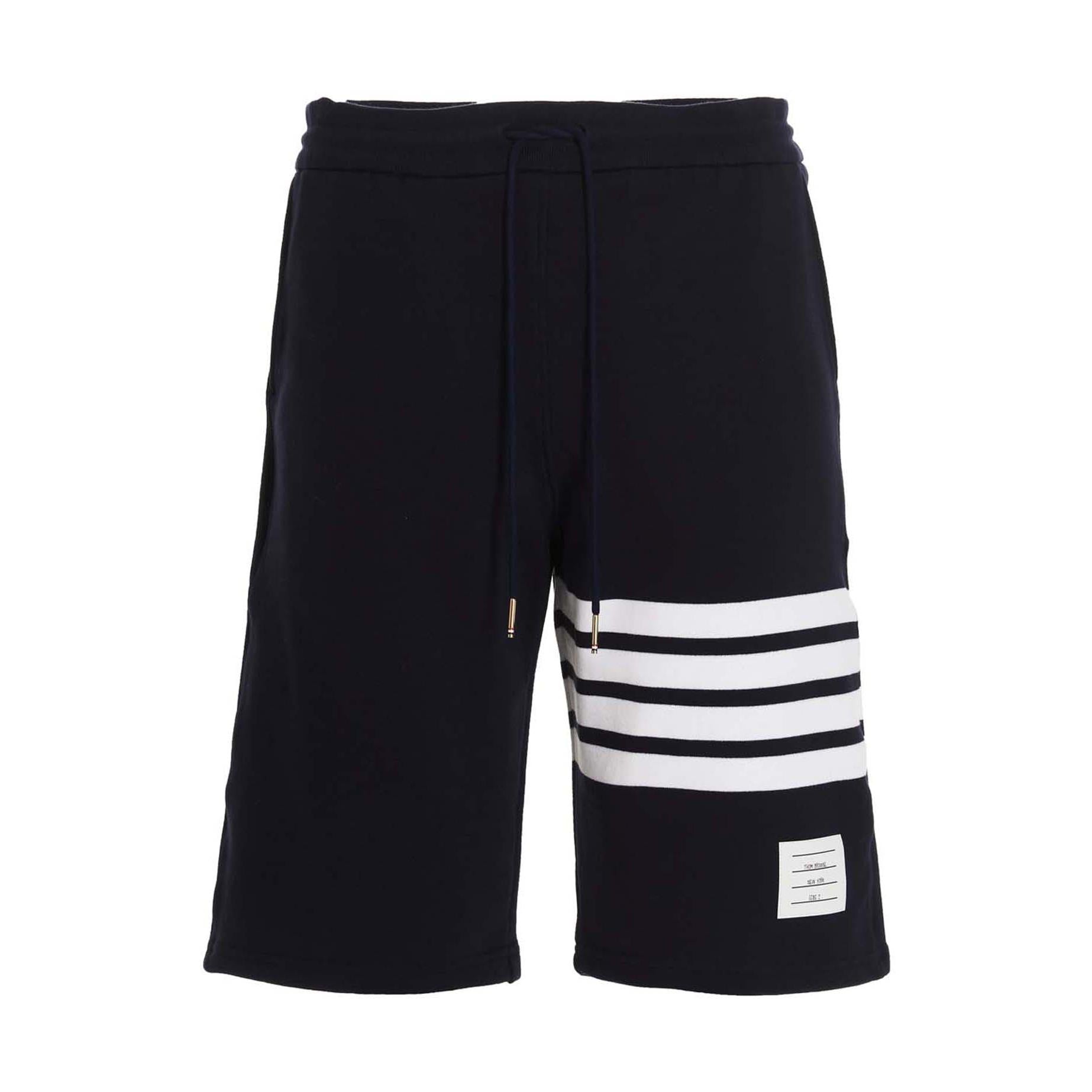 Blue Cotton Bermuda Shorts