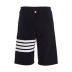 Blue Cotton Bermuda Shorts
