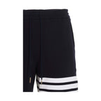 Blue Cotton Bermuda Shorts