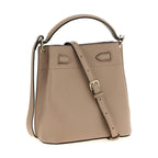 Gray Calfskin Crossbody Bag