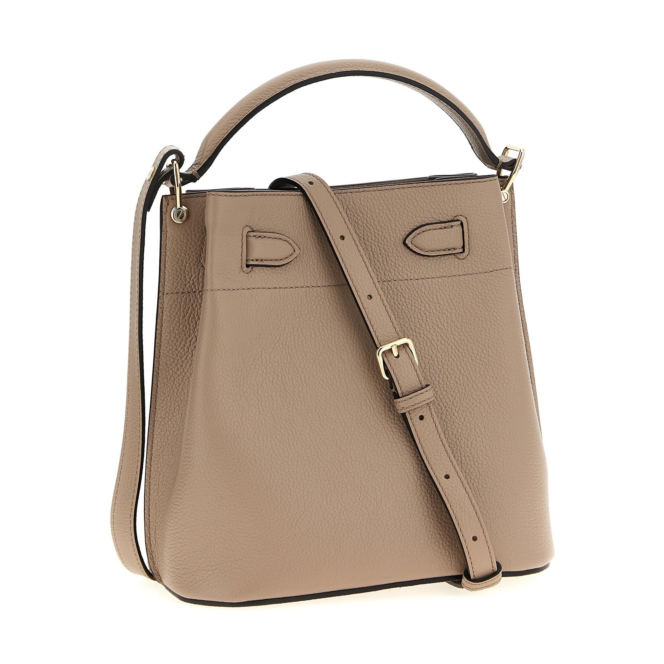 Gray Calfskin Crossbody Bag
