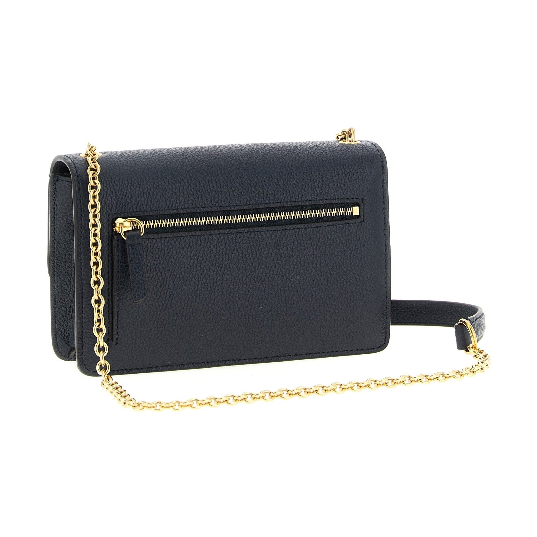 Blue Calfskin Crossbody Bag