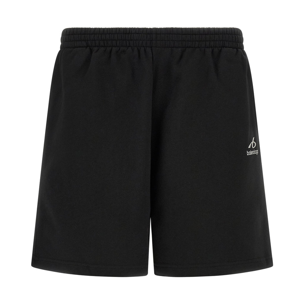 Black Cotton Bermuda Shorts