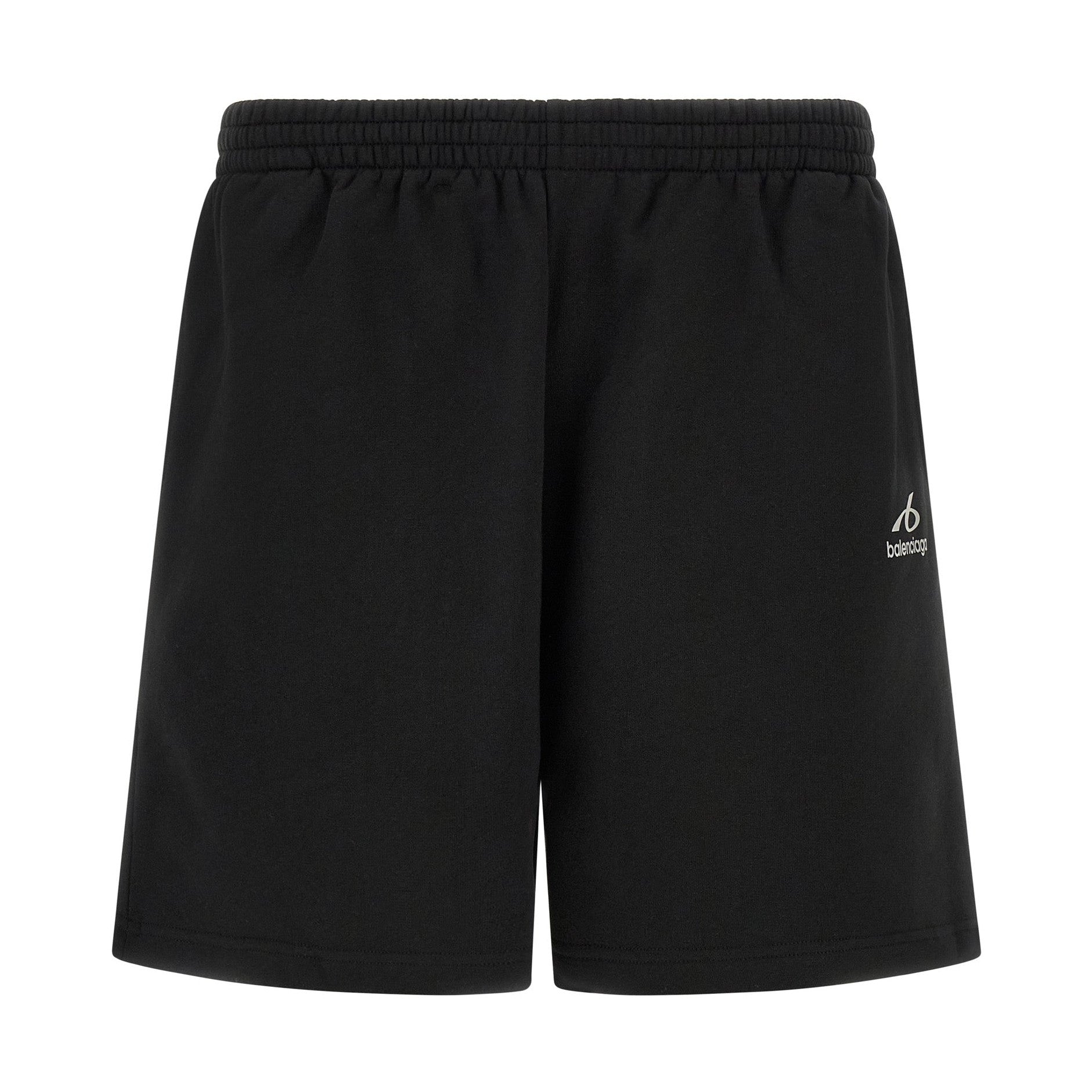 Black Cotton Bermuda Shorts