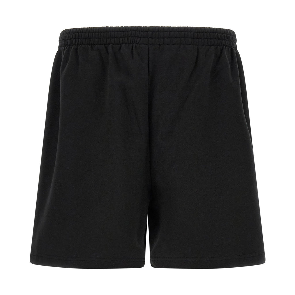 Black Cotton Bermuda Shorts