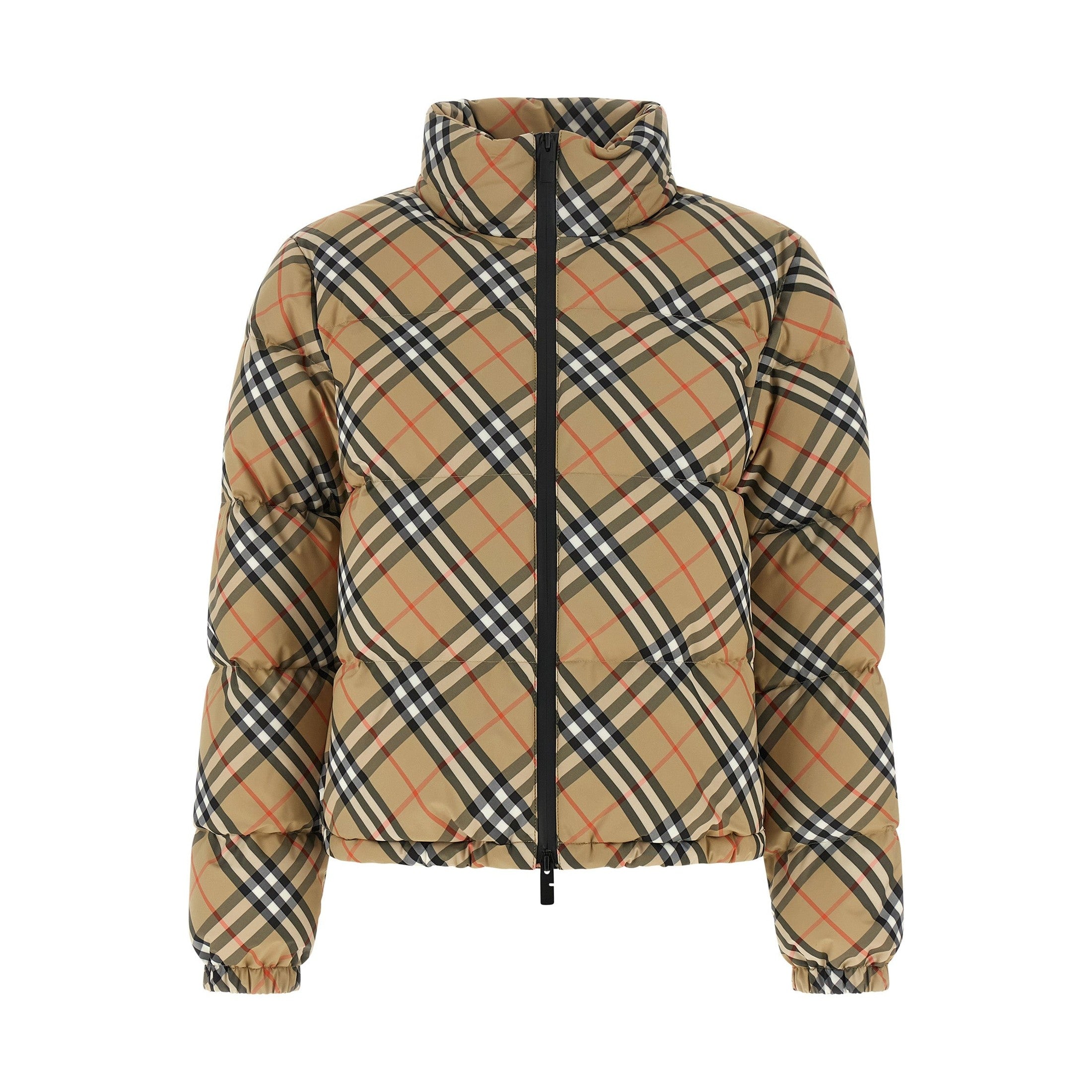 Beige Polyester Full-Length Jacket