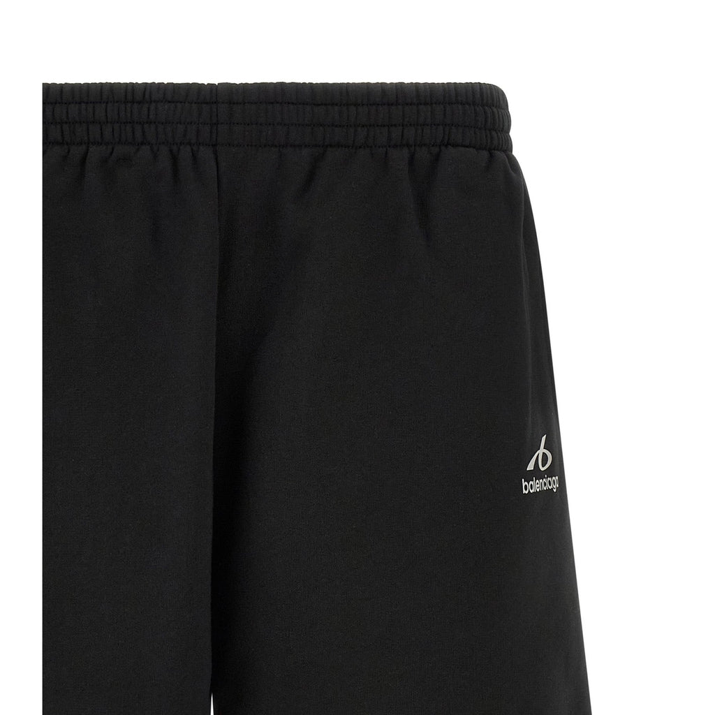 Black Cotton Bermuda Shorts