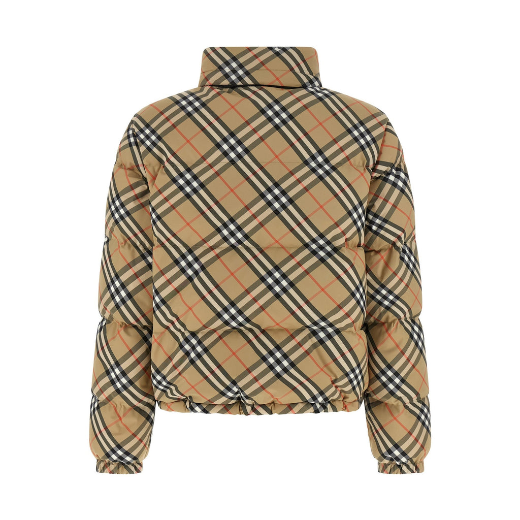 Beige Polyester Full-Length Jacket