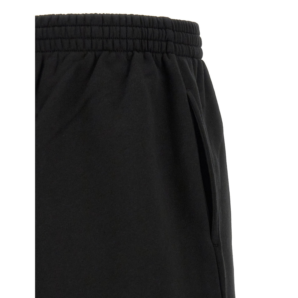 Black Cotton Bermuda Shorts