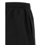 Black Cotton Bermuda Shorts