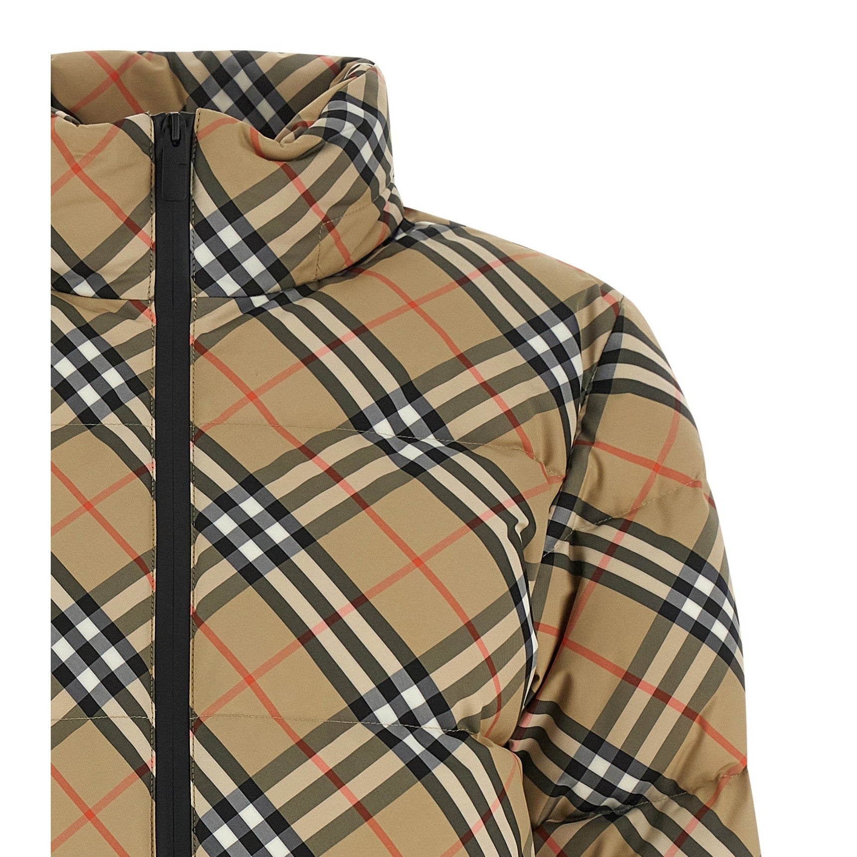Beige Polyester Full-Length Jacket