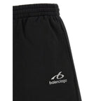 Black Cotton Bermuda Shorts