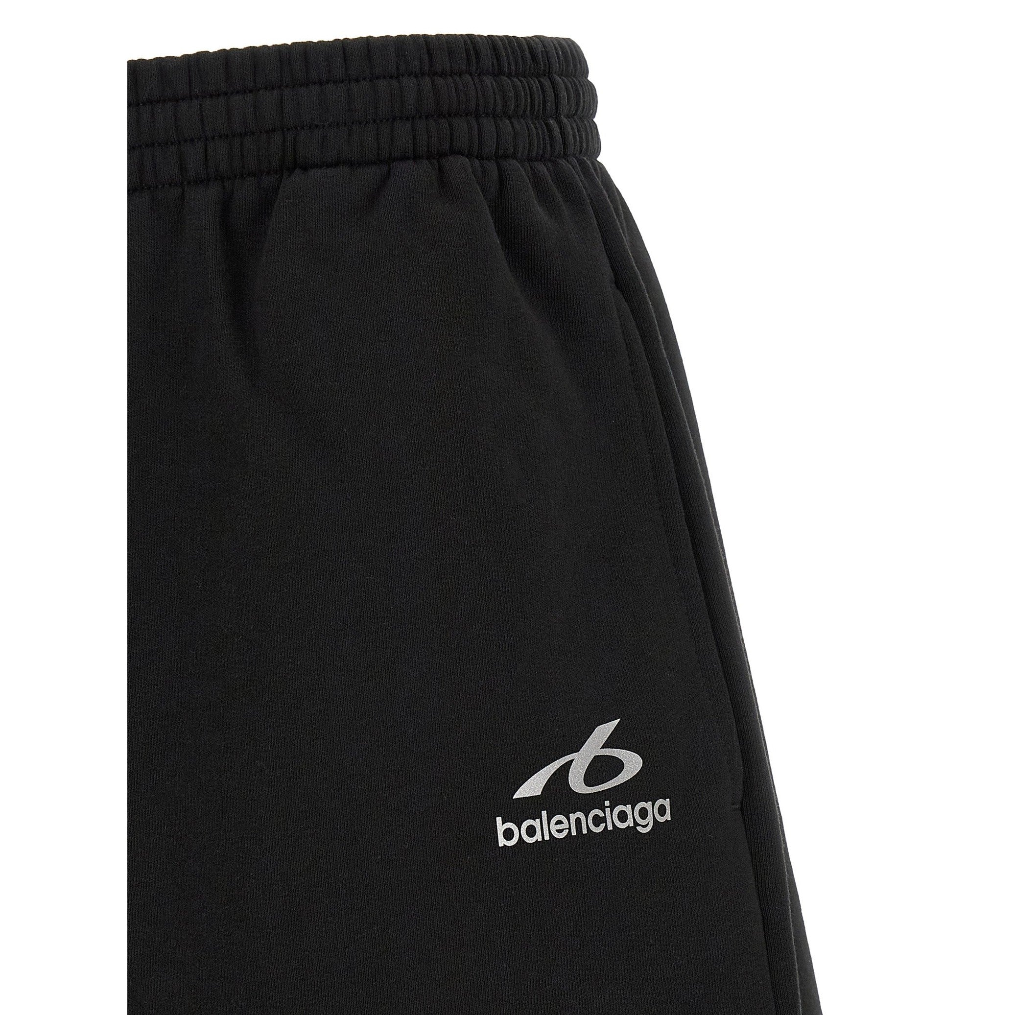 Black Cotton Bermuda Shorts