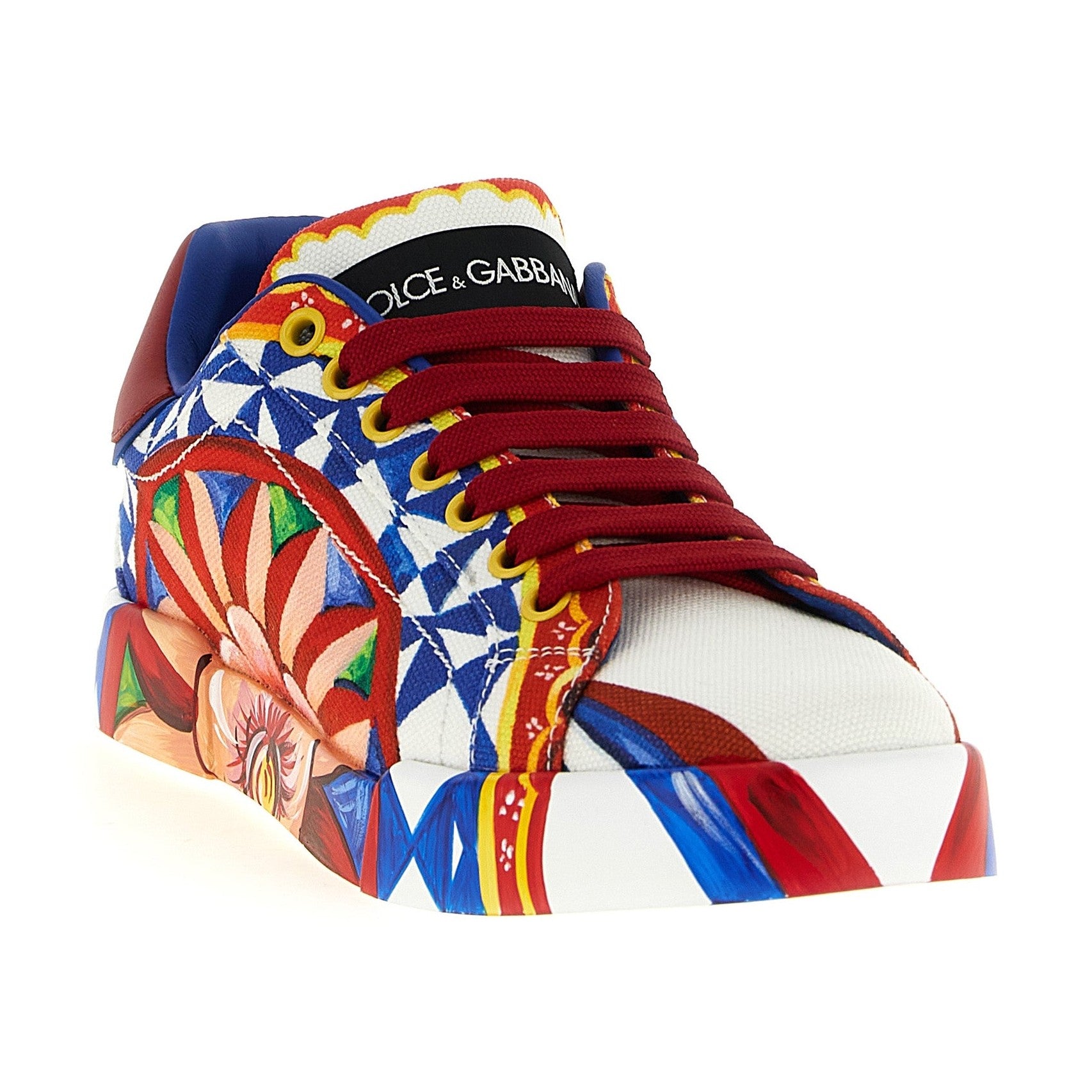 Multicolor Cotton Low Top Sneakers