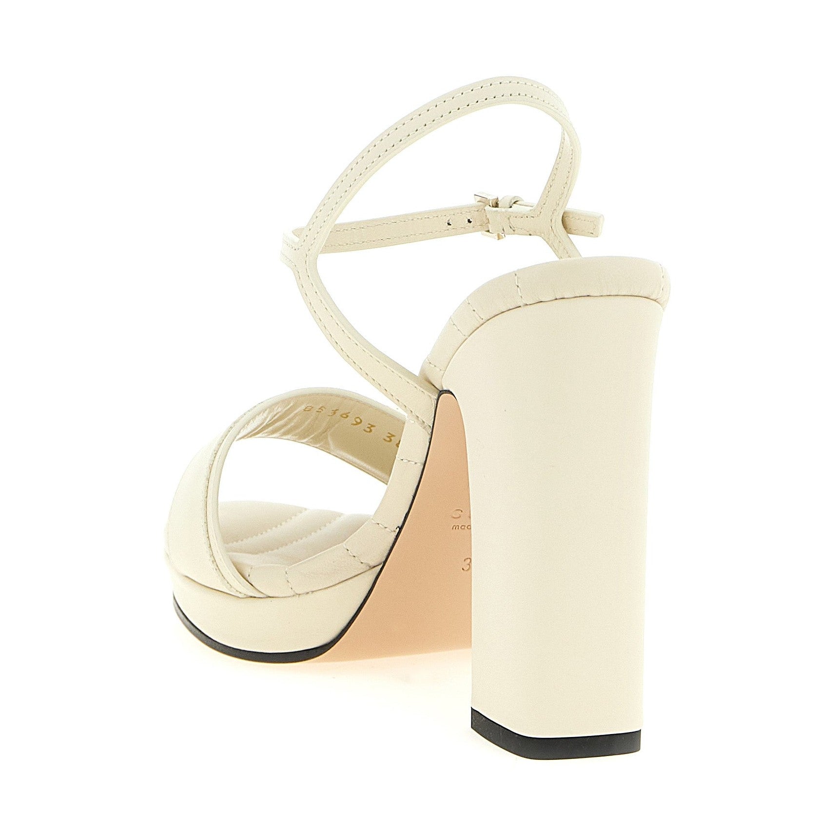 White Calfskin High Heel Pumps