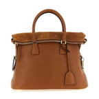 Brown Calfskin Shoulder Bag