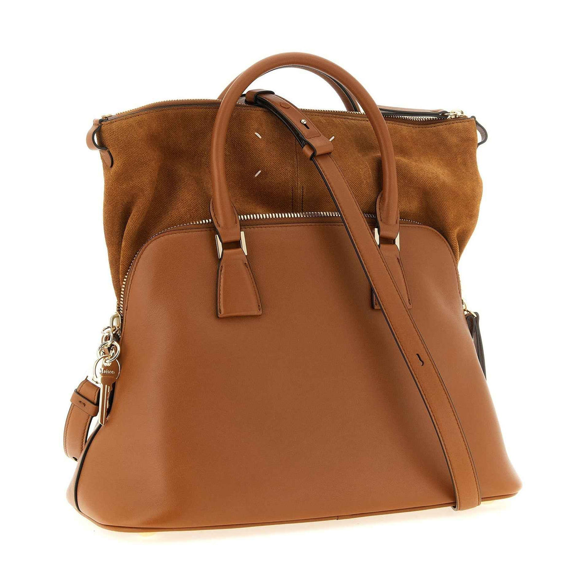 Brown Calfskin Shoulder Bag