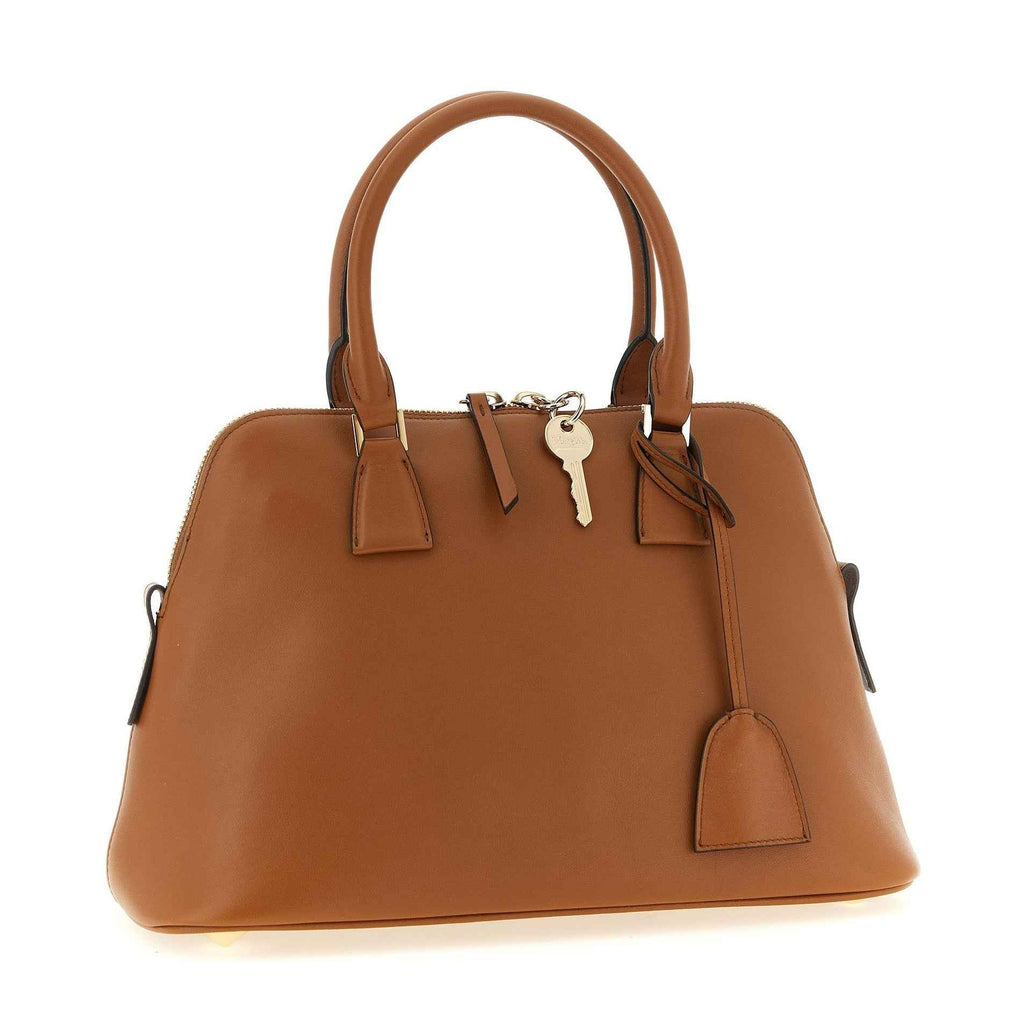 Brown Calfskin Shoulder Bag