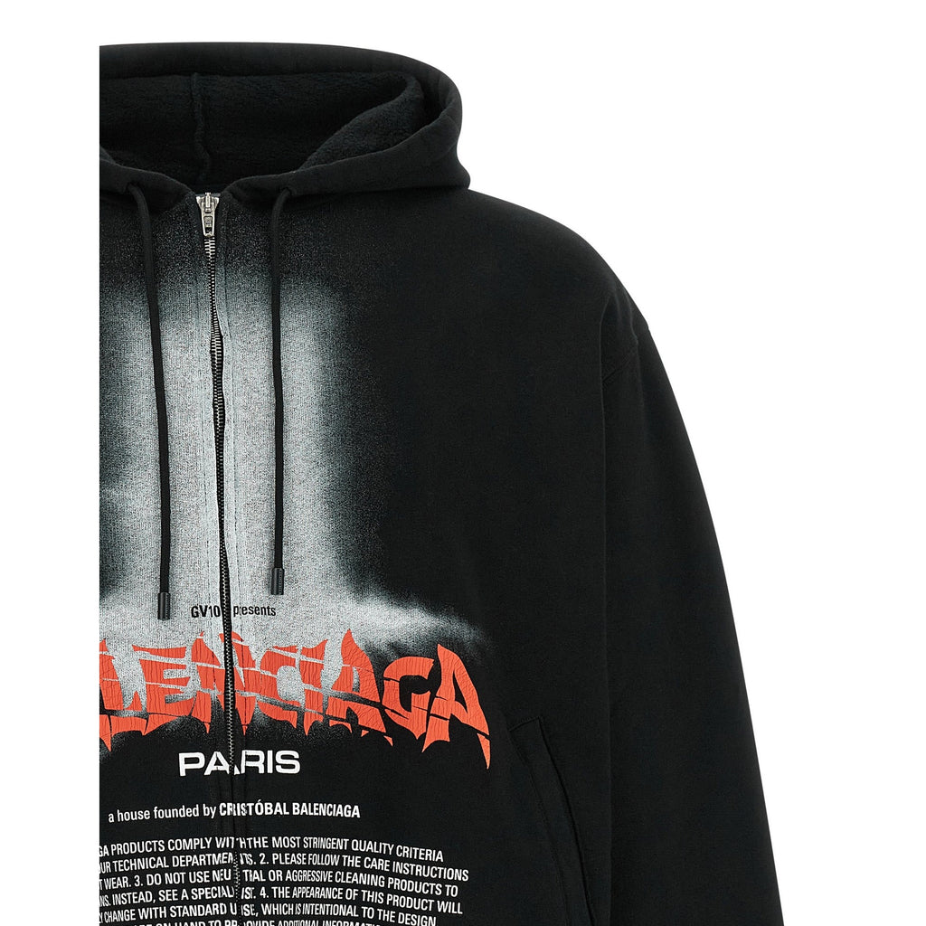Black Cotton Sweatshirt